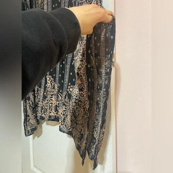 Umgee Oversized Boho Lightweight Coastal Side Slits Kimono Cardigan Size S/M - Picture 6 of 11